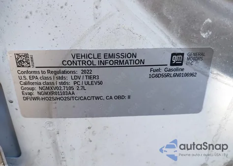 2022 Cadillac Ct4 Premium Luxury from USA, damaged, VIN 1G6D55RL6N0106962